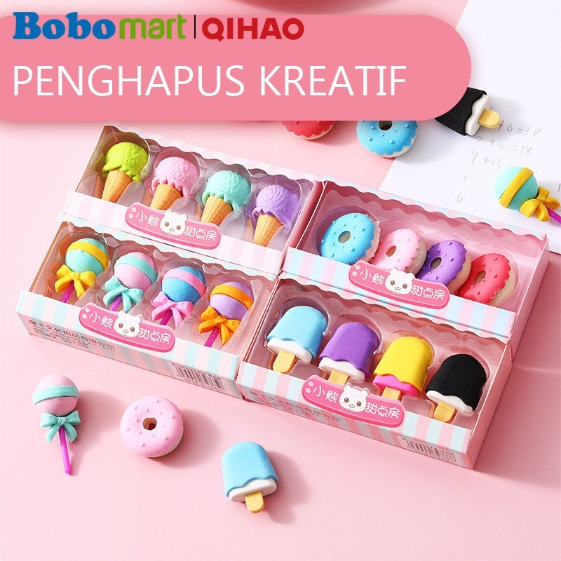 

BOBOMART ISI 4PCS PENGHAPUS ANAK SEKOLAH QIHAO8410 PENGHAPUS PENSIL KARAKTER PENGHAPUS LUCU MURAH