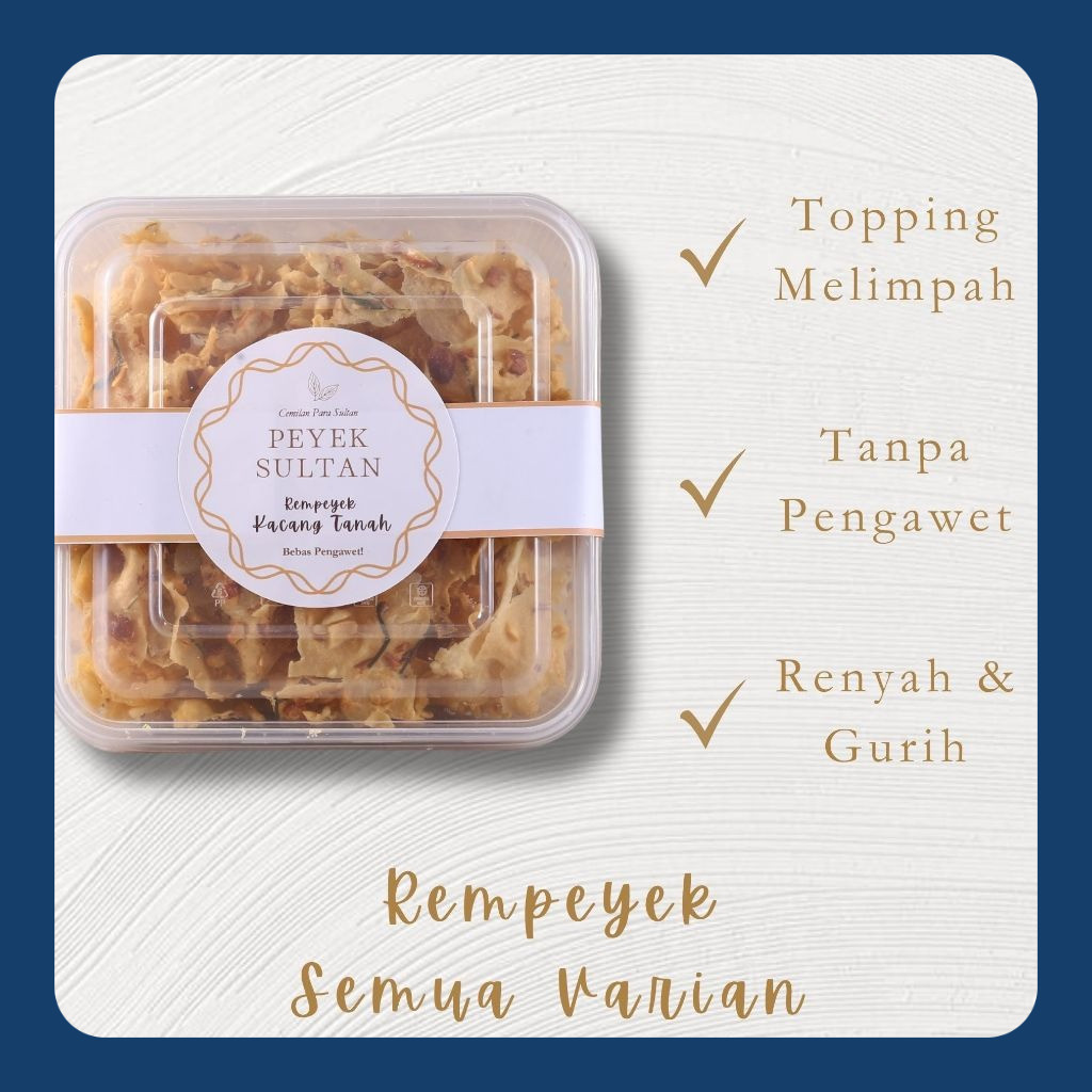 

PEYEK SULTAN - Rempeyek Semua Varian (Box Large)