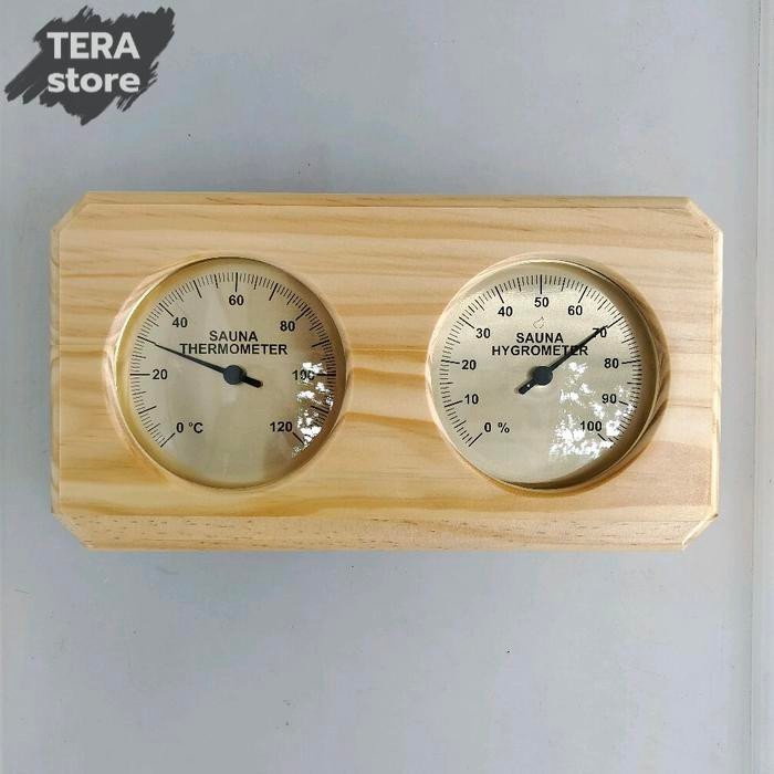 thermometer sauna hygrometer sauna termohigrometer ruang sauna bahan kayu