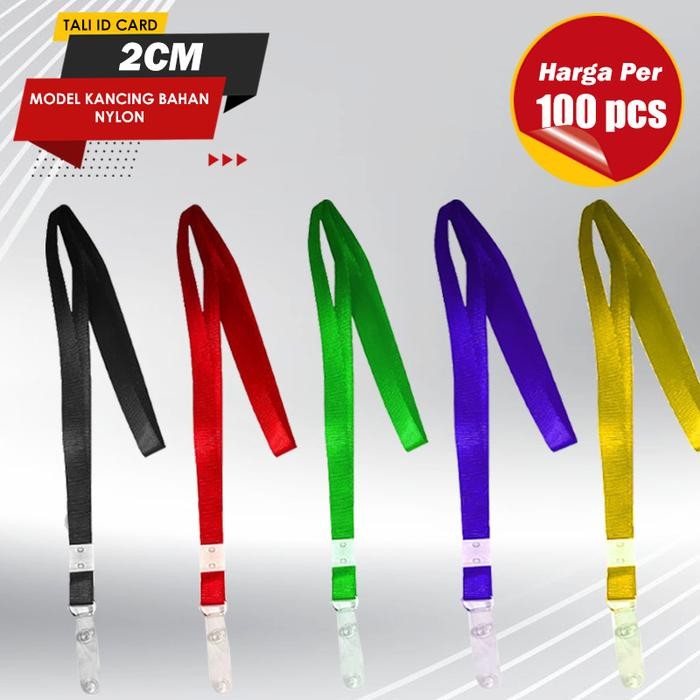 

ANDMA TALI ID CARD 2CM MODEL KANCING BAHAN NYLON isi 100 pcs - Hijau