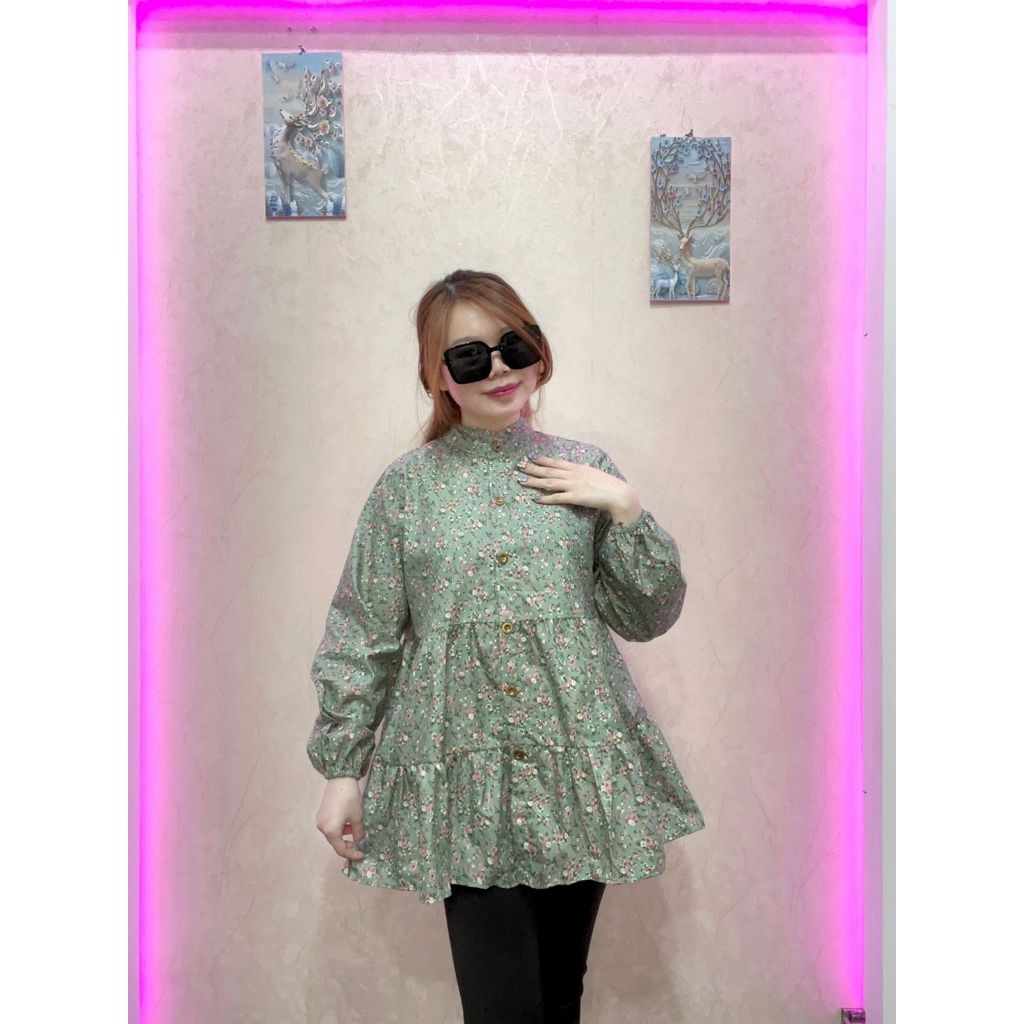 Blouse Mirsany Shakila Oversize Bunga-Bunga Twiscone