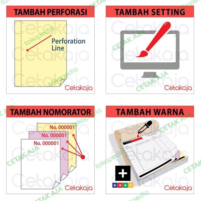 

TERLARIS! CETAK NOTA 1 RIM 3 PLY / RANGKAP ( Custom NCR INVOICE BON ) 3ply 1rim