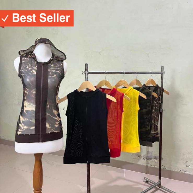 Baju Sport Wanita Muslimah / Atasan Senam Wanita/Rompi Senam Wanita/Rompi Senam Fit Body/Rompi Tile 