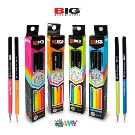 

BIG PENCIL 9203-2B NEON BLACK AMY STASIONARY