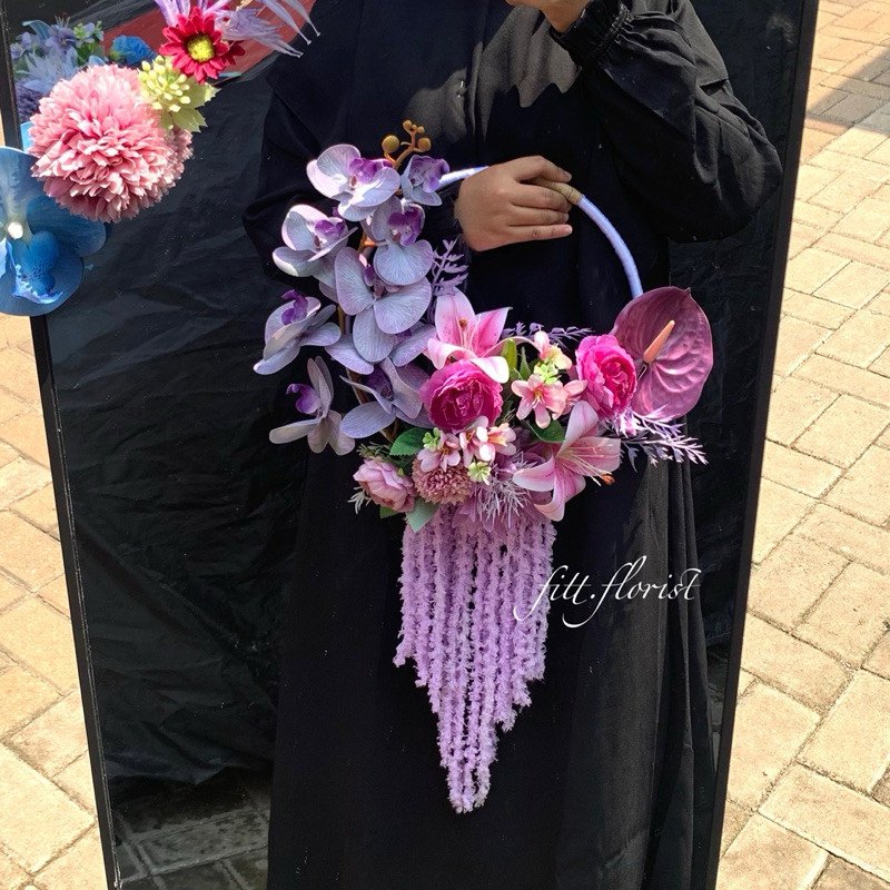 Flower hoop wedding | Hiasan dinding | Handbouquet wedding handbuket buket bunga pernikahan