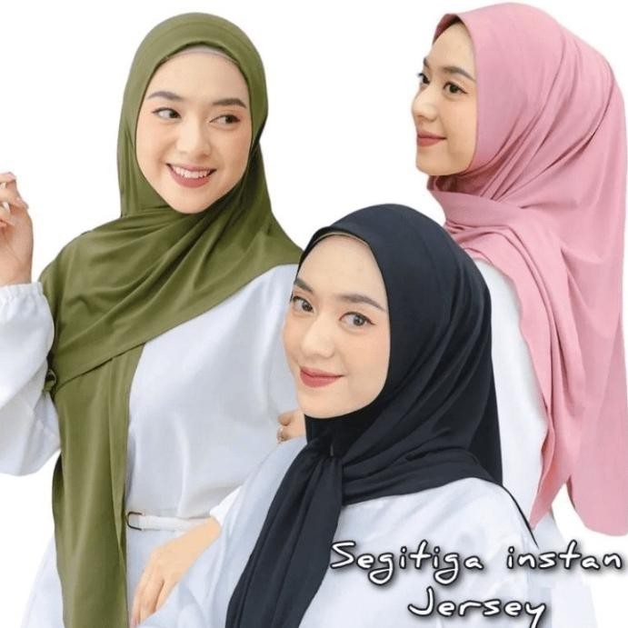 Jilbab segitiga instan jersey premium / Hijab segitiga instan jersey / segitiga instan jersey / jilb
