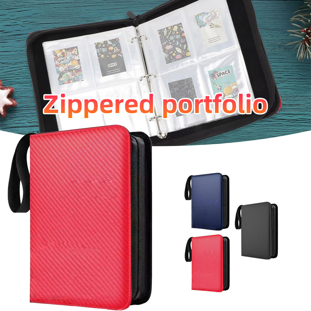 400PCS Album kartu pokemon Binder Magic Zip Album Card Binder Dengan Resleting Cards Holder Album Un