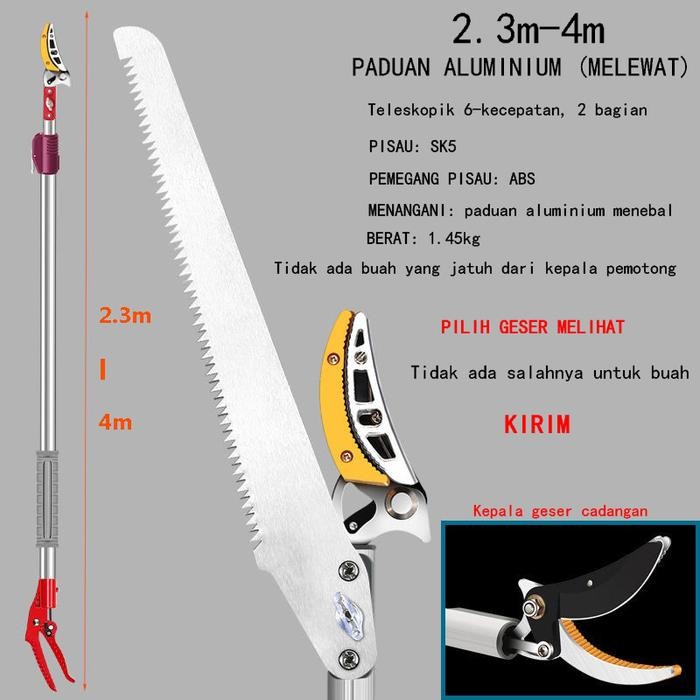 

4m Gunting pemetik buah tinggi pemetik buah, gunting pangkas - 2.2-5M Sale
