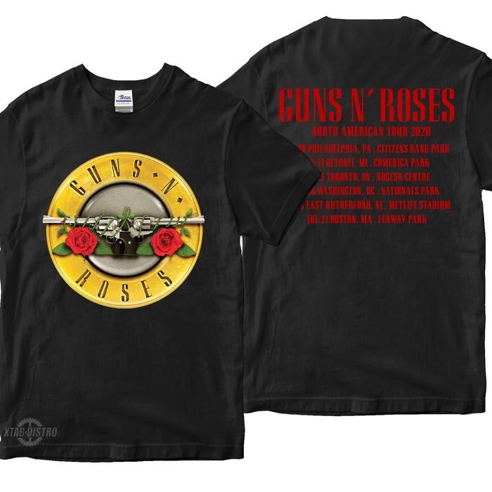 (TOP) kaos GUNS N ROSES North American tour kaos band gnr guns roses - M