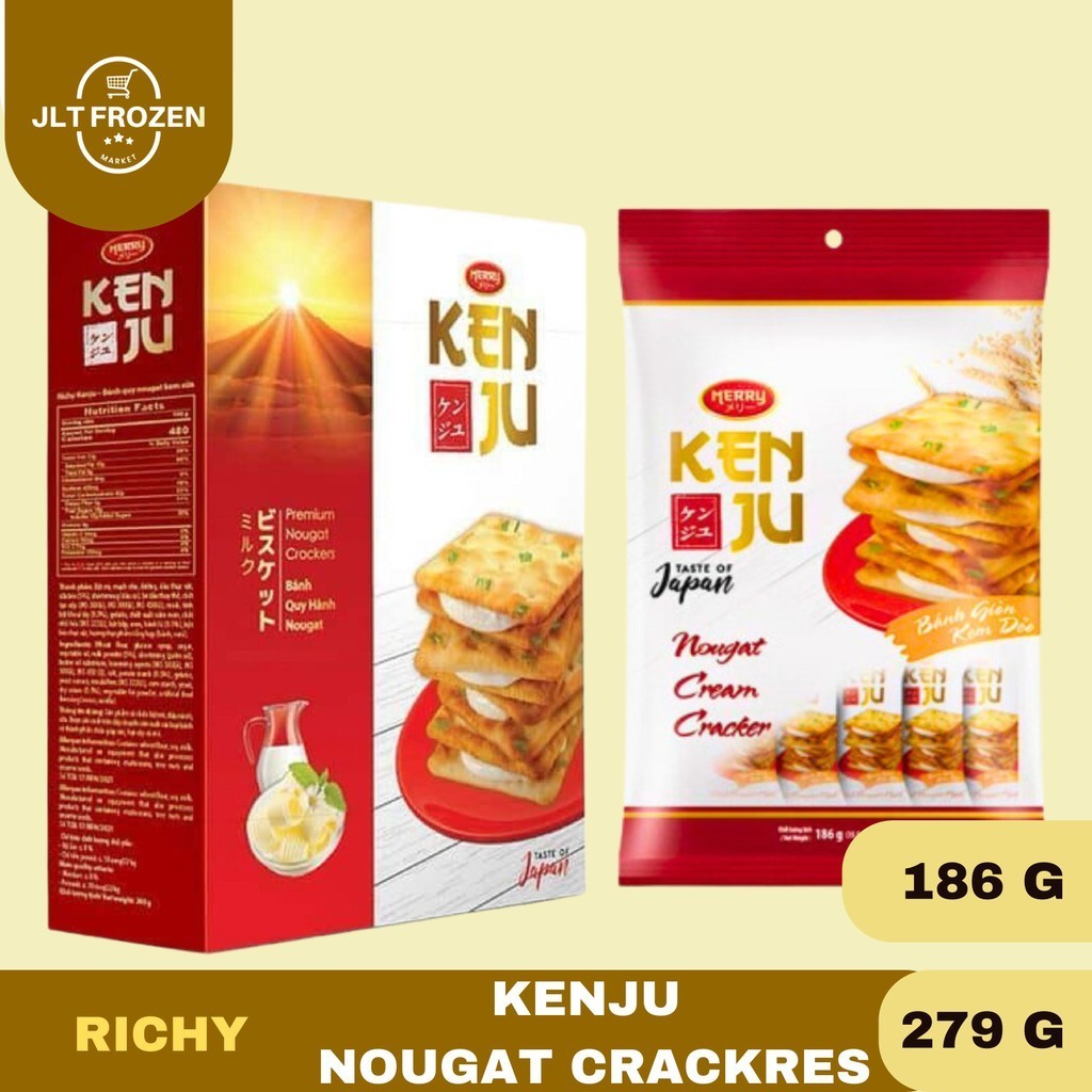 

Richy Kenju Crackers Nougat / Sandwinch / Nougat Cream / Krispi / Premium / Import Vietnam / Naraya 279g/186g