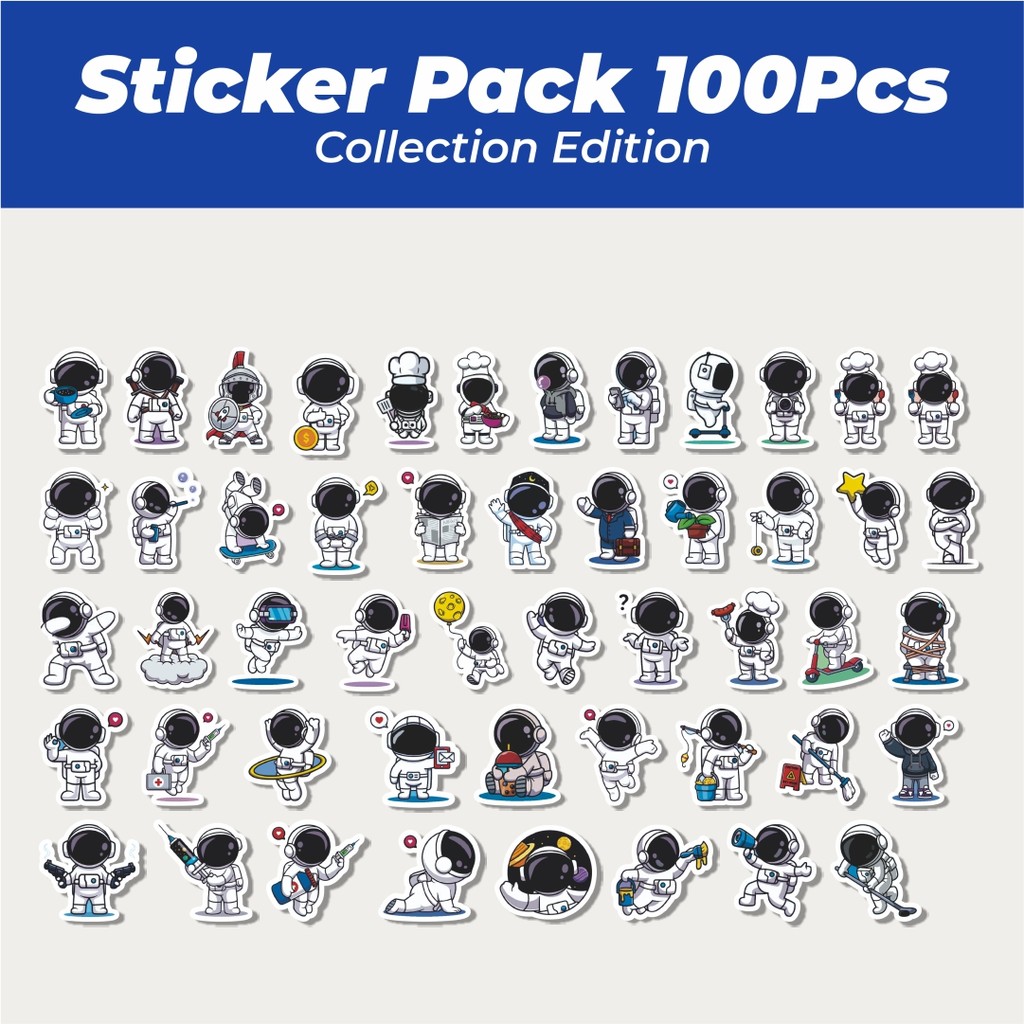 

Hot Stiker Astronot V4 Lucu Anti Air Stikers Berperekat Waterproof Sticker Decal Buat Motor Helm Buku Journal Koper Casing HP Laptop Botol Minum