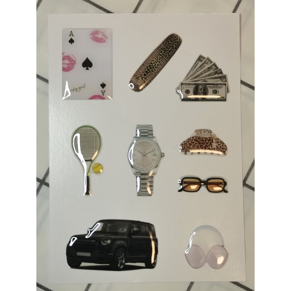 

Decorative Expoy Stickers Fashion DIY Label for Phone Case
