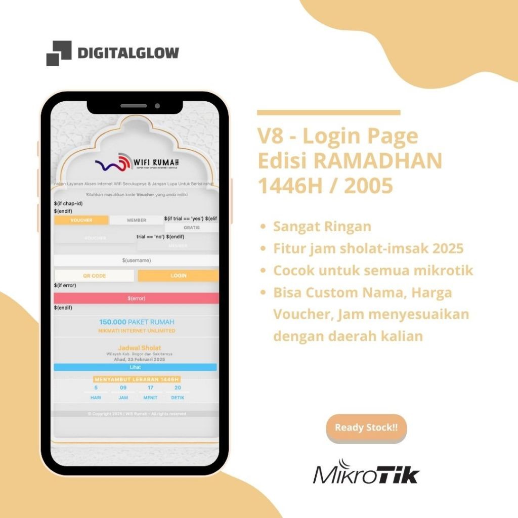 [NEW] V8 Template Login Page Edisi Ramadhan 1446H