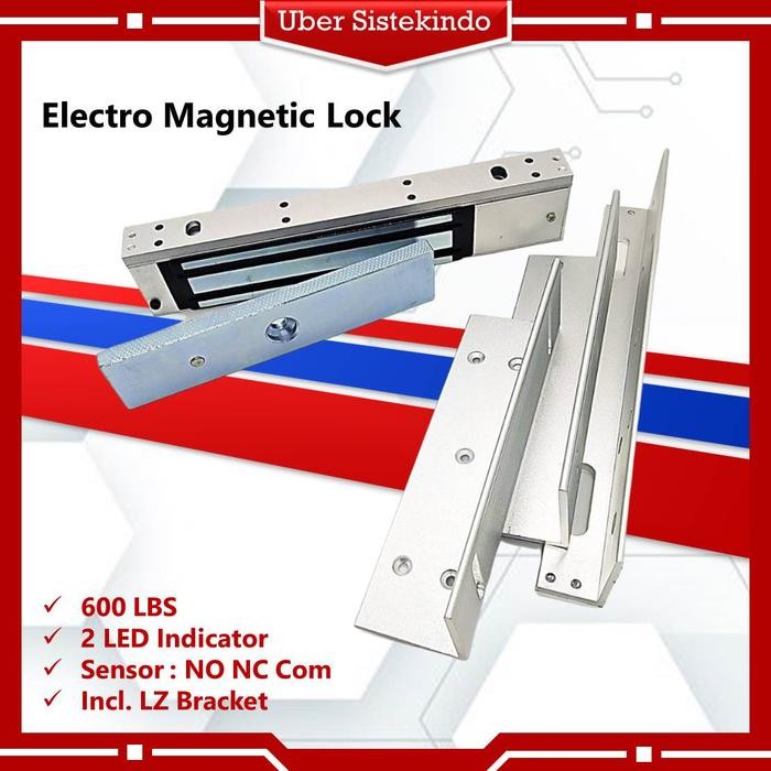 

EMLock Magnetic Lock 600 Lbs 2 LED + Bracket LZ