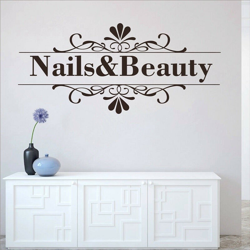 

Nail Shop Art Wall Sticker Nail Beauty Salon Art Design Hands Spa Manicure Salon Wall Decals