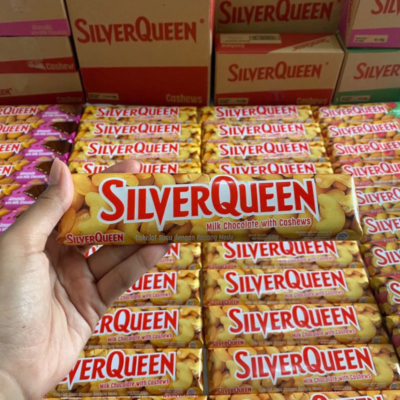 SILVERQUEEN 1 DUS ISI 10 55gr TERMURAH TERDEKAT TERENAK