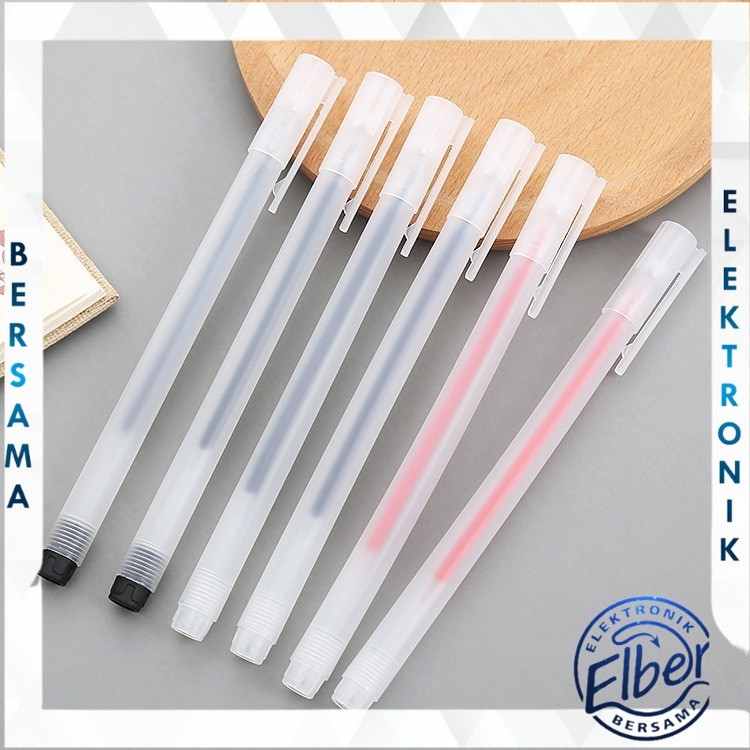 

ELBER Pulpen Gel 0.5mm Bolpoin Pena Pulpen Tinta Gel Cair Pena Transparant Pen Gel Y3437