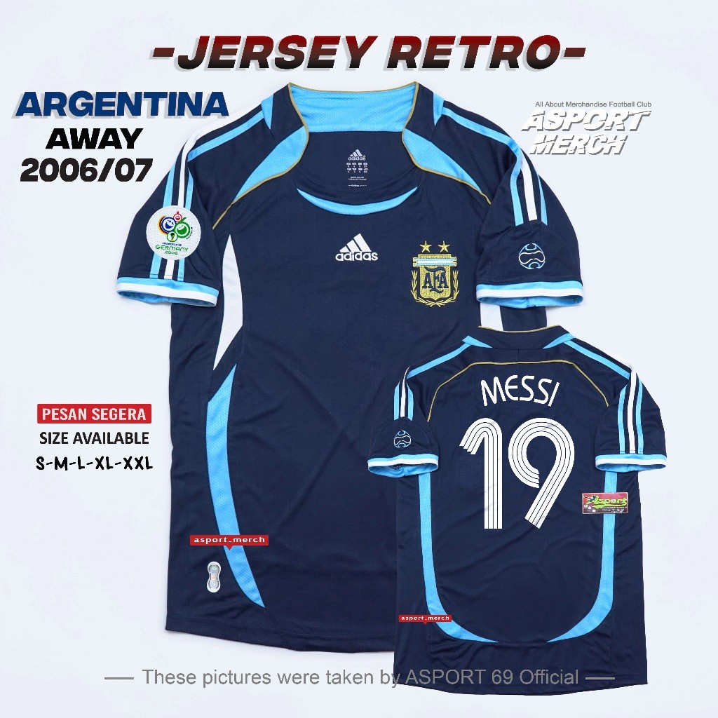 JERSEY BOLA ARGENTINA RETRO AWAY 2006 JERSEY RETRO ARGENTINA AWAY 06