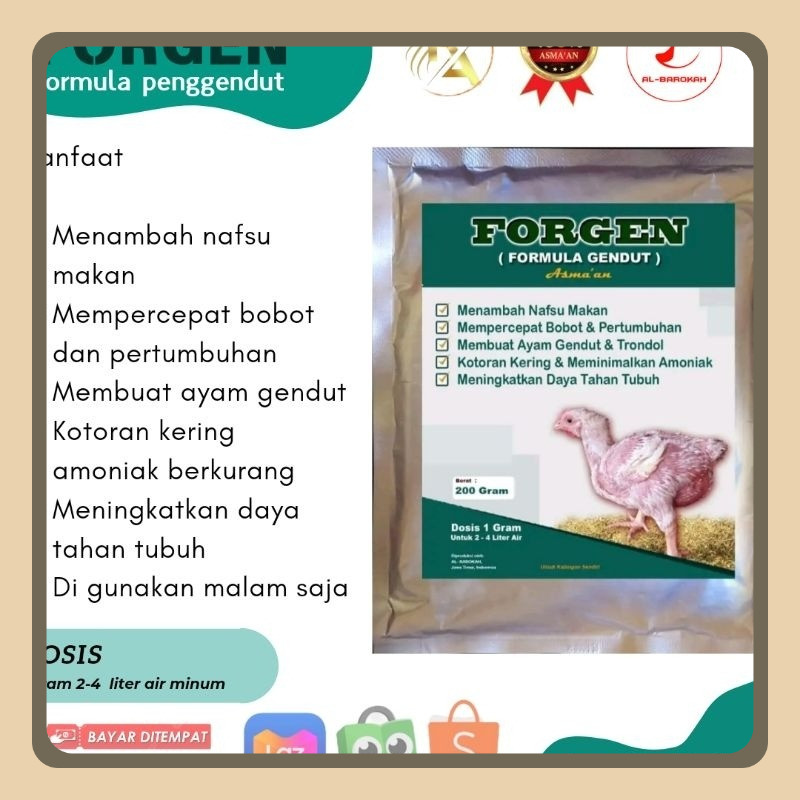 Forgen Formula penggendut ayam