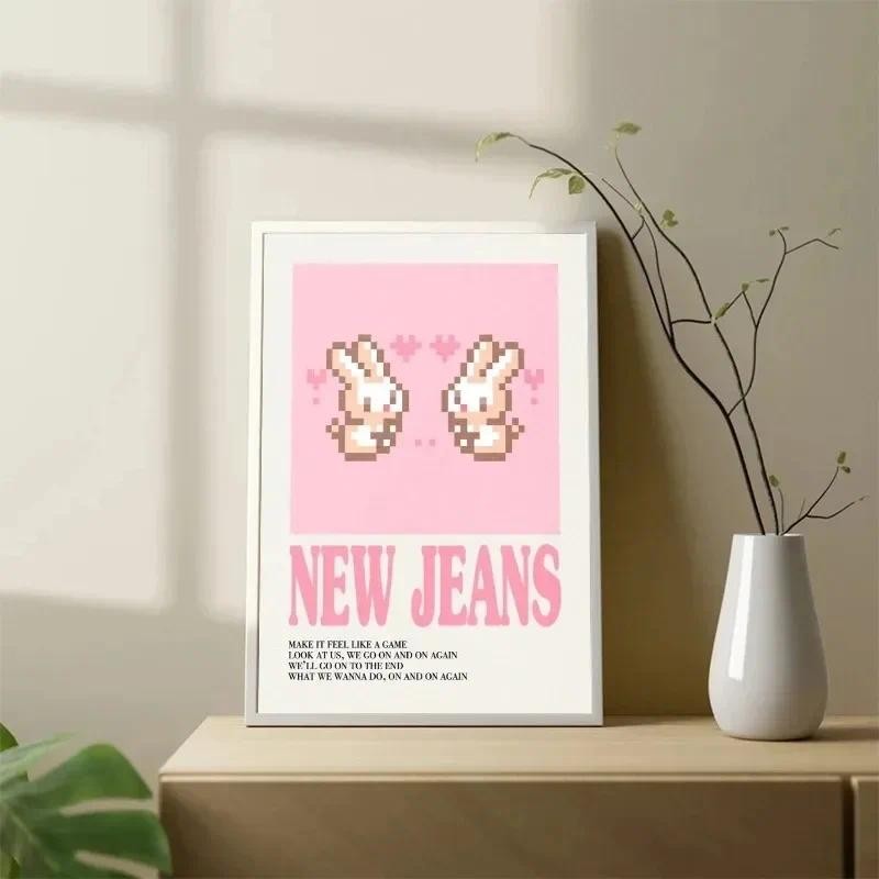 

Twice New Jeans Korean Girl Group Kpop Music Album Poster Wall Art Canvas Painting Wall Picture for Room Home Decor
