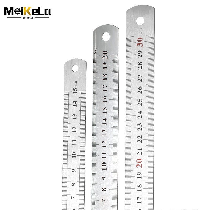 

Stainless Steel Metal Straight Ruler Precision Measuring Tool 10/15/20/30/50/60CM 1PC