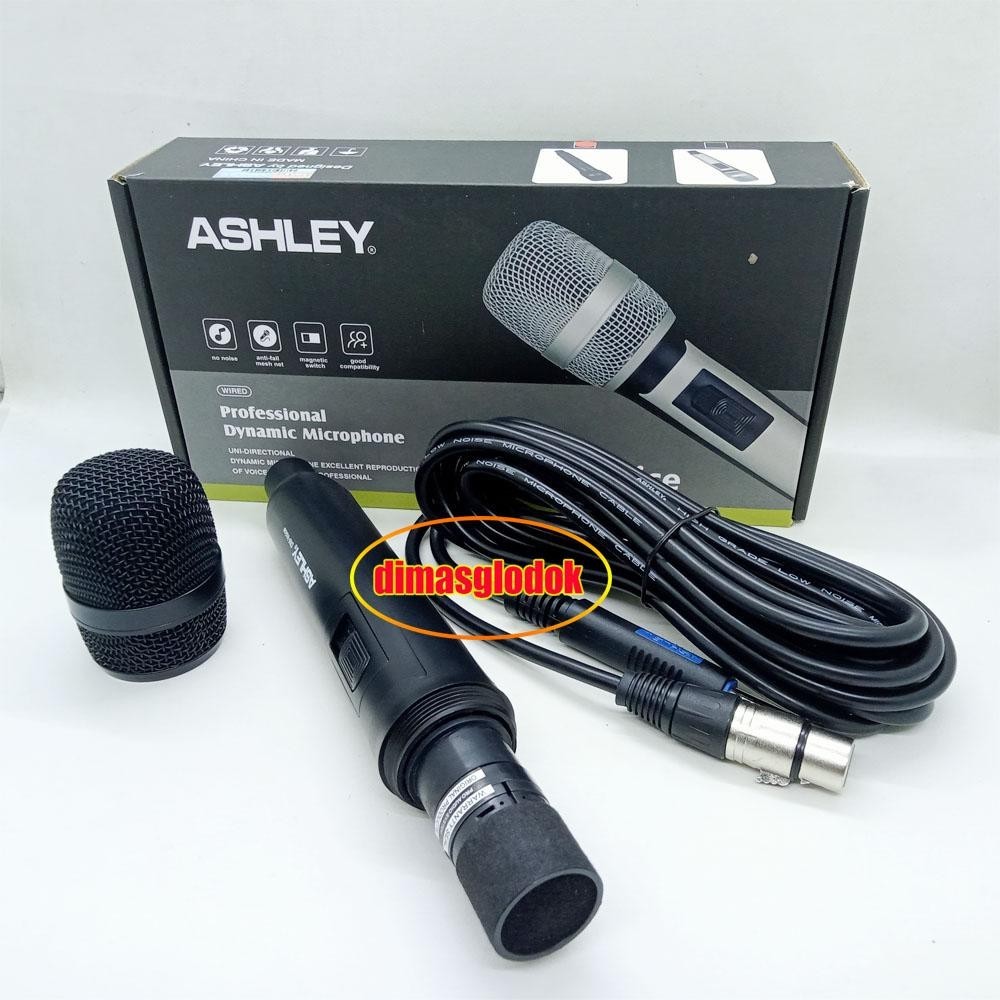 Mic Ashley Mik KABEL ASHLEY DM VOICE VOKAL DYNAMIC ORIGINAL Microphone Ashley dmvoice