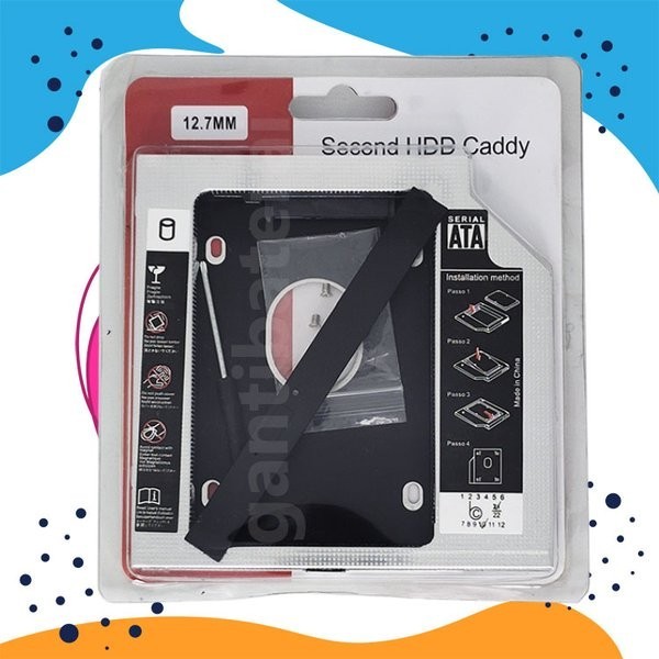 zy7f SSD HDD Caddy SATA 12.7 mm untuk laptop toshiba tebal .