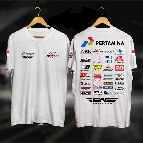 Kaos Baju Distro Pertamina Mandalika Premium Sponsor Pada Motor SAG Racing Team Original circuit ori