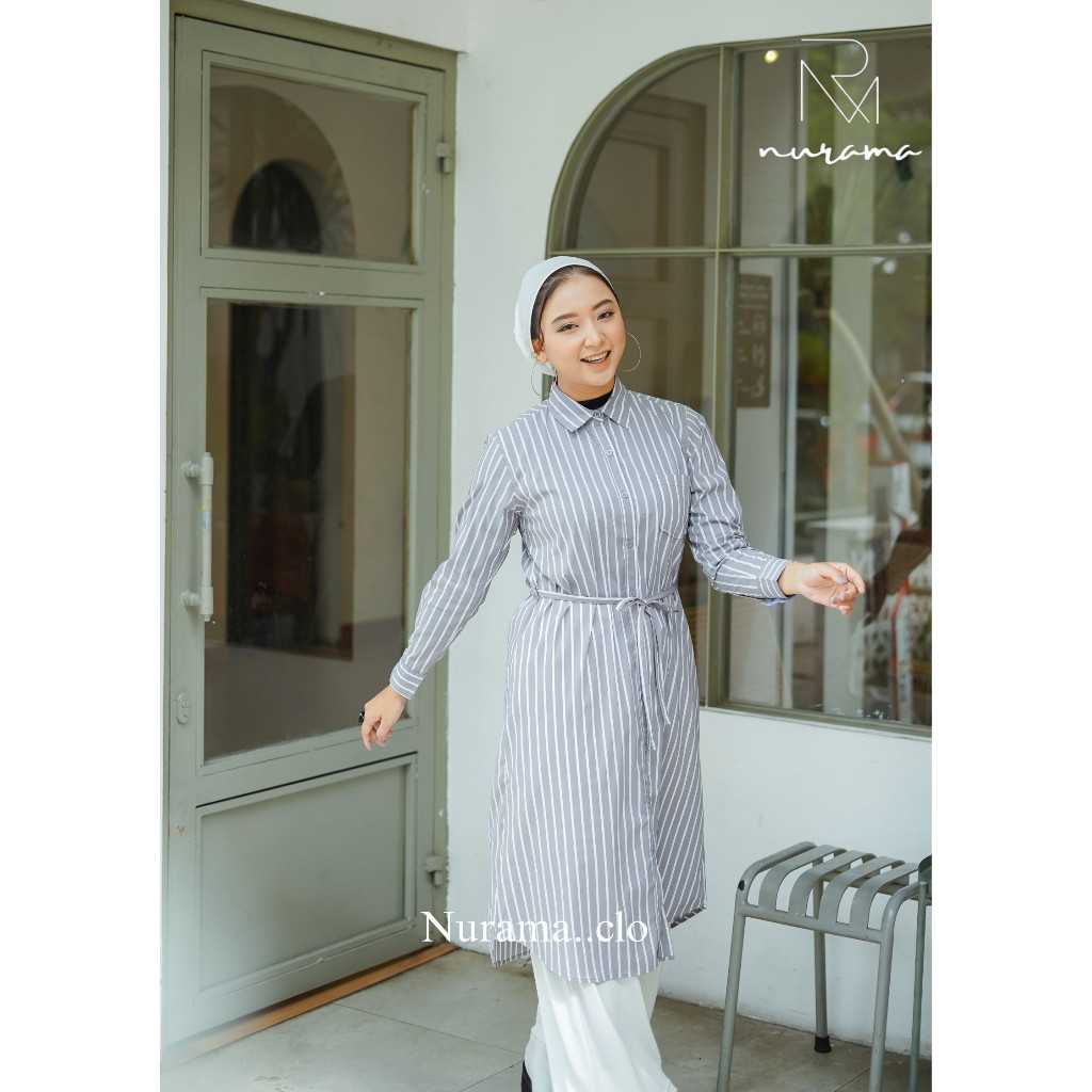 Akleema Long Tunic Stripes | Tunik Garis-Garis