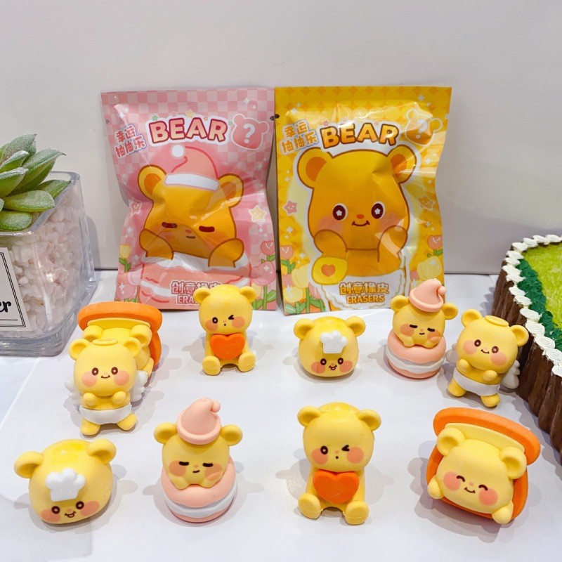 

THE VIRAL STORE Mystery Bag Butter Bear Karet Penghapus Setip Hapusan ER-1719 ALAT TULIS KANTOR LUCU FANCY KARTUN