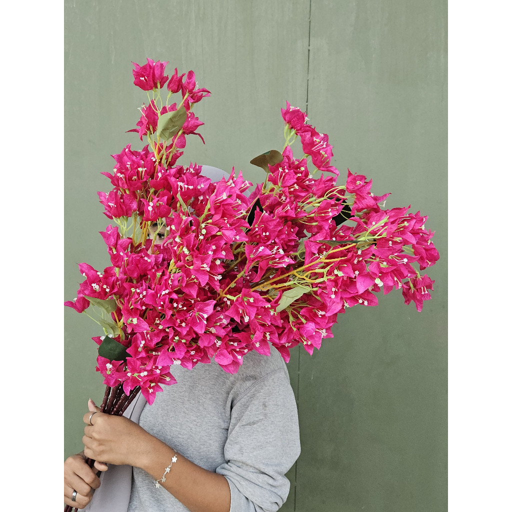 Bunga Bougenville spray Artificial Aksesoris Affordable bougainville palsu plastik Bougenville Bunga