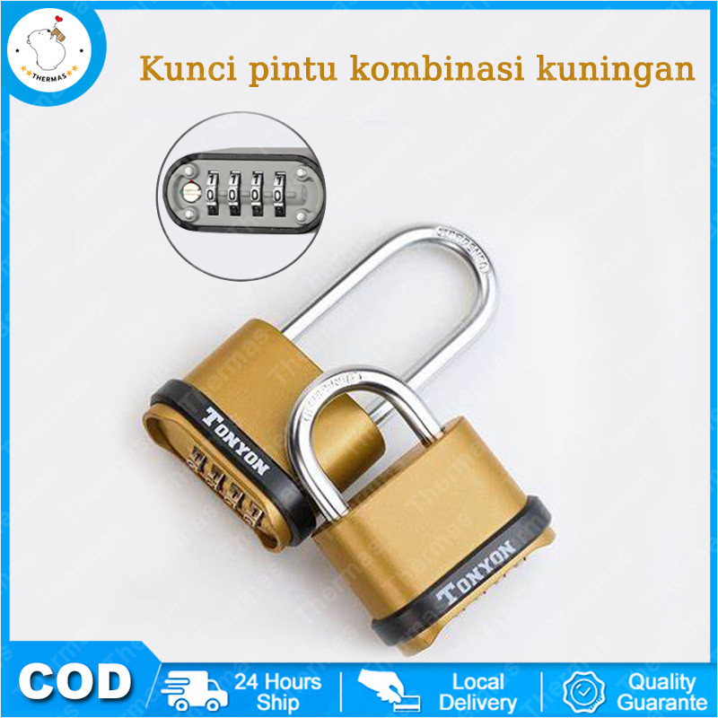 Gembok Gembok Gembok Gembok Kuningan Gembok Gembok 4 Digit Gembok Anti-pencurian Gudang Gembok Tahan