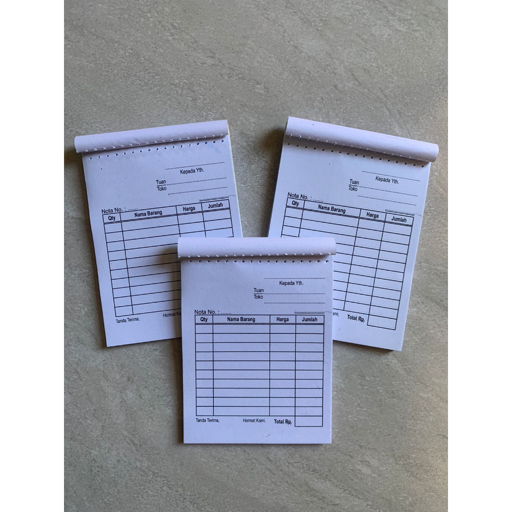 

Nota Kontan Mini 1 Ply isi 50 Lembar Ukuran 8 x10 cm
