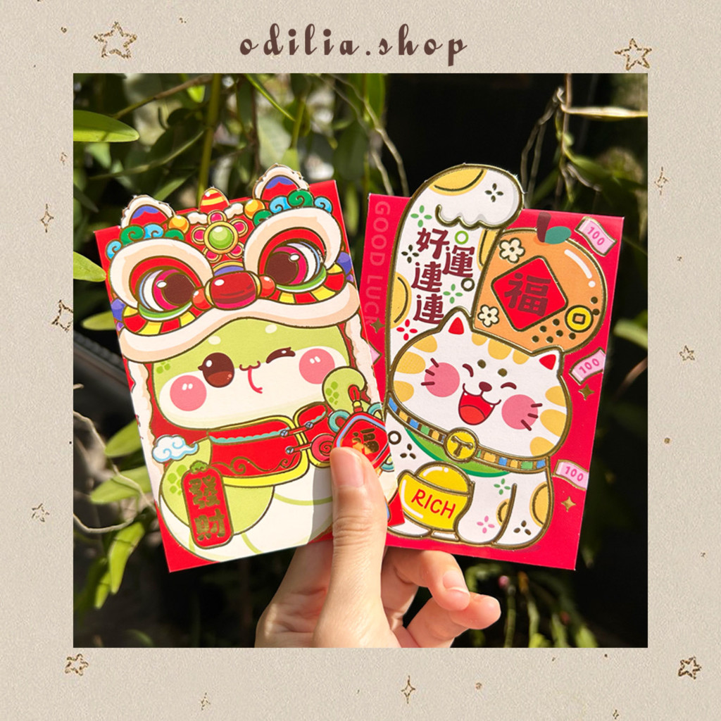 

Angpao Imlek 2D Ular dan Netral 2025 Ukuran S isi 6 pcs Tahun Baru Sincia Shio Snake Amplop Merah Angpau Uang Chinese 2 Dimensi Atk Banjar Banjarbaru Bjb Odilia.Shop