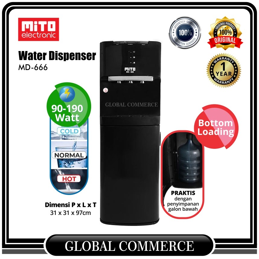Mito MD-666 Water Dispenser Galon Bawah MD666