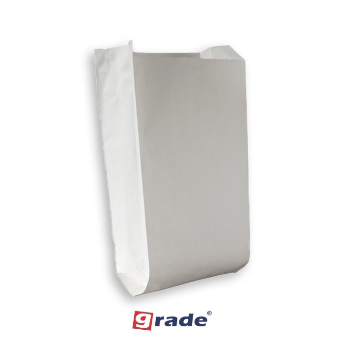 

Kantong Kertas GRADE Paper Bag Roti Kue Foodgrade - Putih Polos, S #4