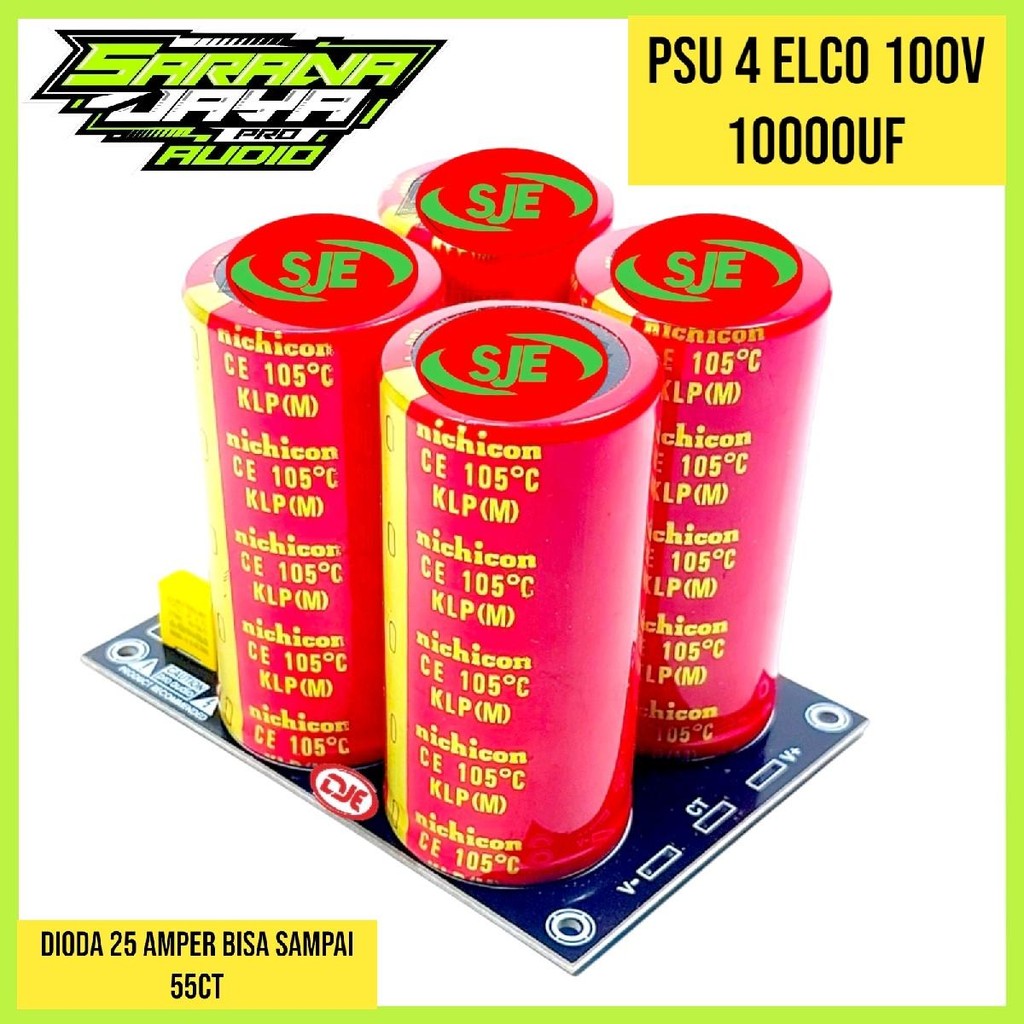 KIT PSU 4 ELCO 10O V 10000uf elco nicholin
