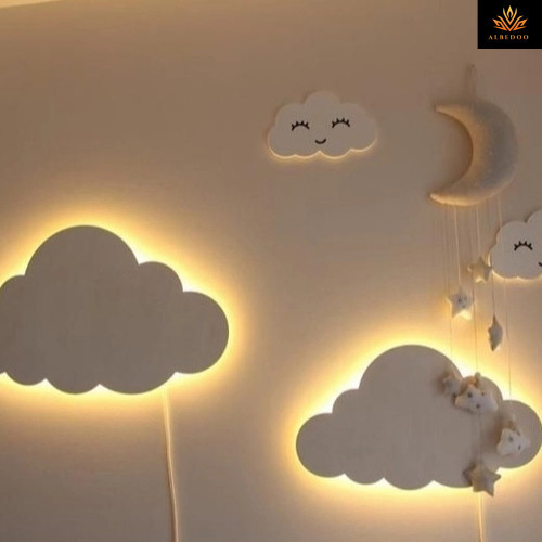 Lampu tidur awan hiasan dinding aesthetic barang lucu lampu led motif awan lampu awan kamar tidur