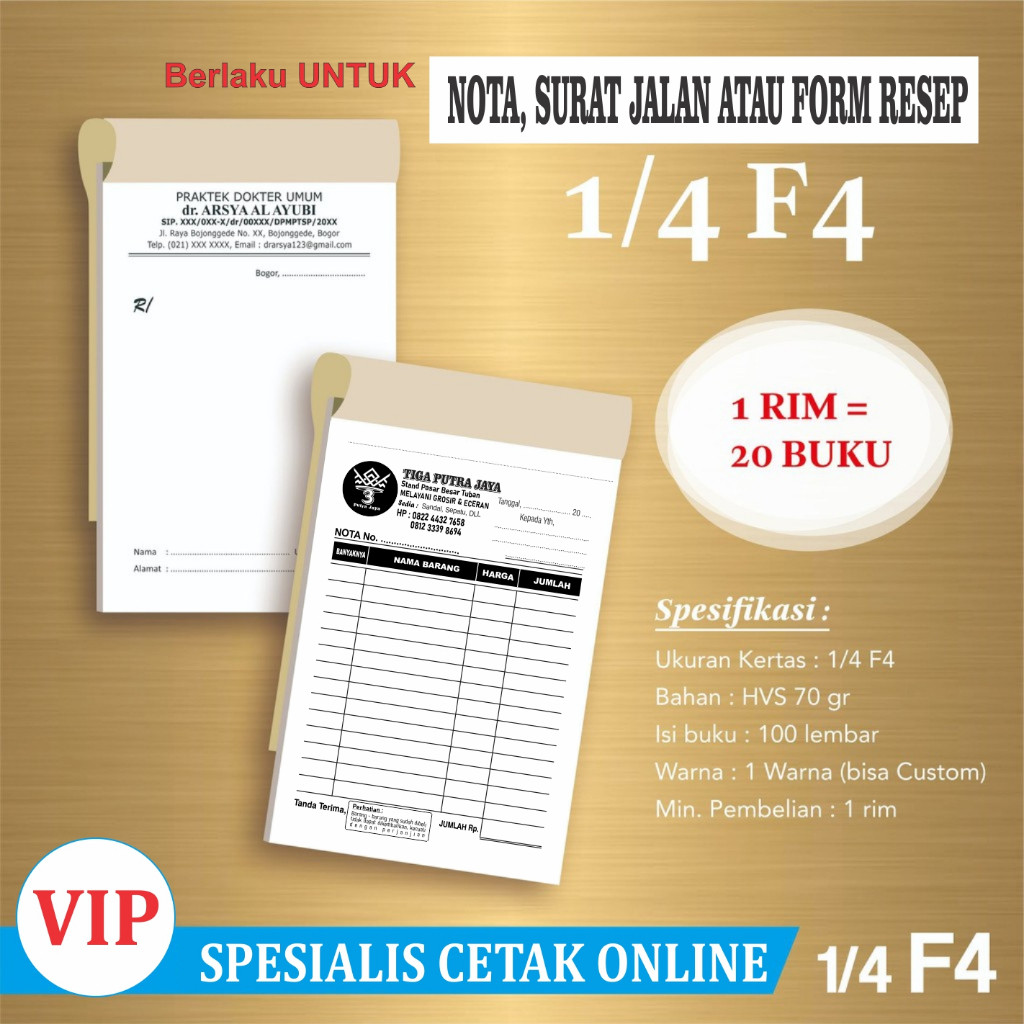 

NOTA PENJUALAN / BON / NOTA LAUNDRY / SURAT JALAN / INVOICE