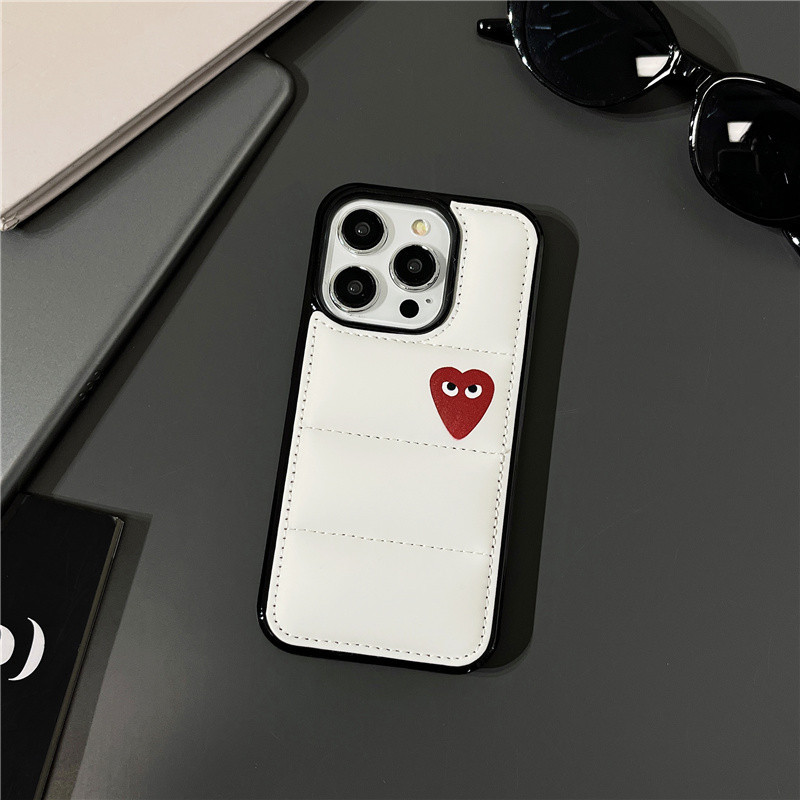 ✘ Trend fashion Comme des Garcons CDG PLAY  sign label Down jacket Phone Case Suitable for IPhone16 