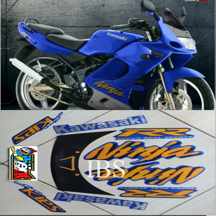 STRIPING NINJA RR BIRU 2008 ORI KAWASAKI POLET STIKER