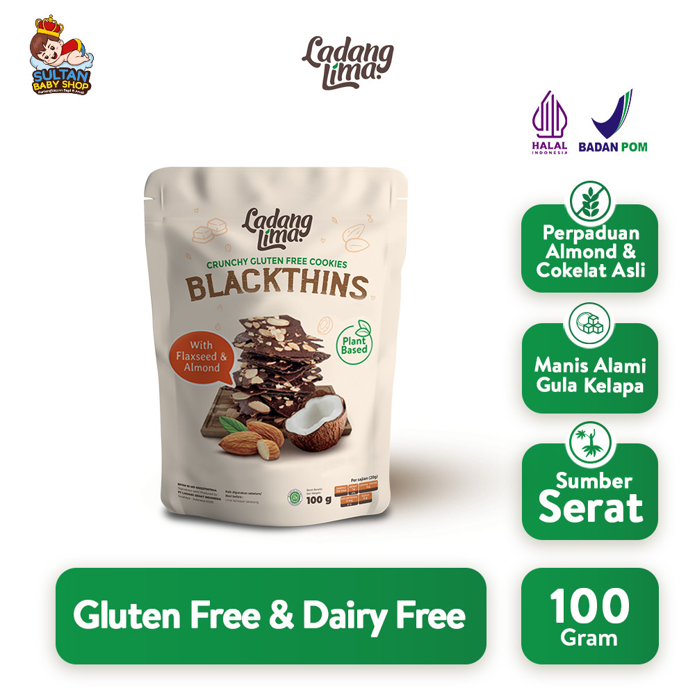 

Ladang Lima - Blackthins Cookies 65g & 100g | Healthy Cookies With Protein | SULTAN BABY SHOP