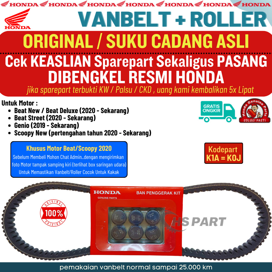 Vbelt Vanbelt Genio Original Beat Deluxe Original Beat New Scoopy New Beat Street K0J , Vanbelt Geni