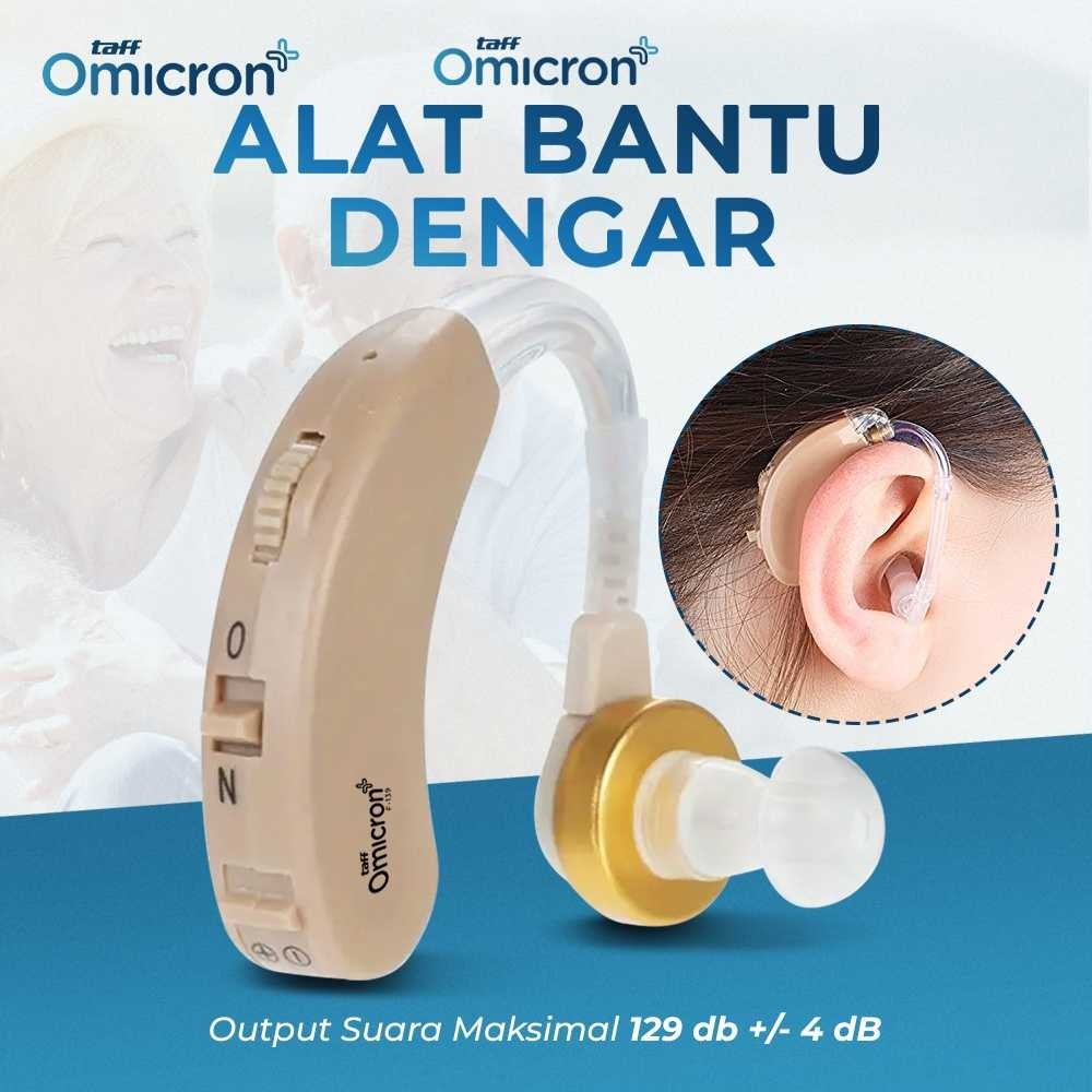 Earphone Alat Bantu Dengar Hearing Aid TaffOmicron / Alat Bantu Dengar Telinga Lansia Orang Tua Hear