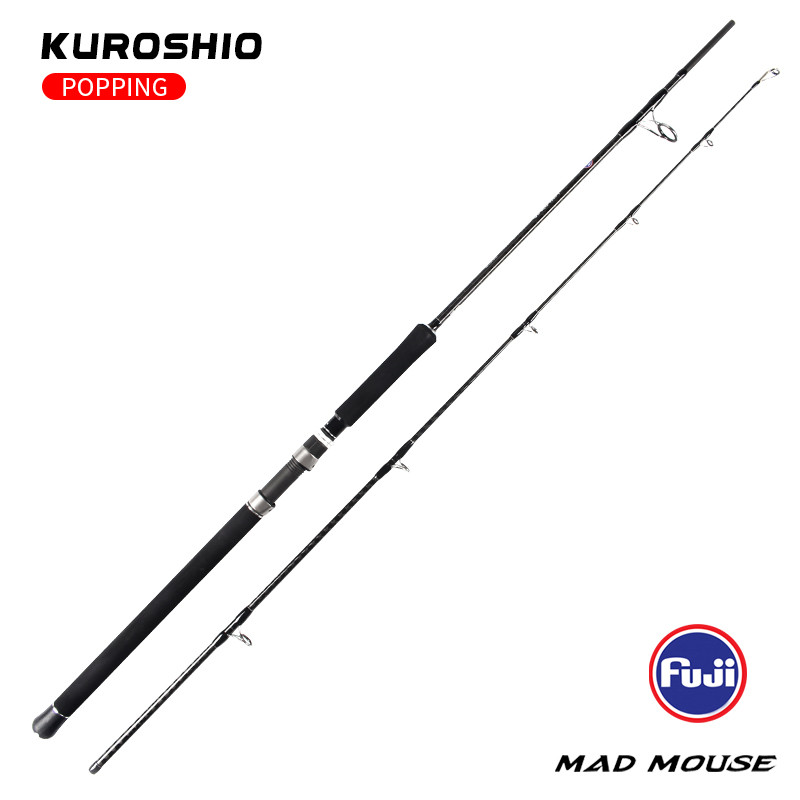 Kuroshio FUJI Parts Carbon Fiber Spinning Fishing Popping Rod with 2.64m 2.4m PE 3-10 80H/88XH Ocean
