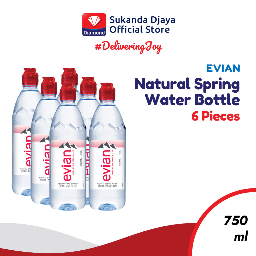 

Evian Natural Mineral Water PET 750 Ml [Isi 6 Pcs]