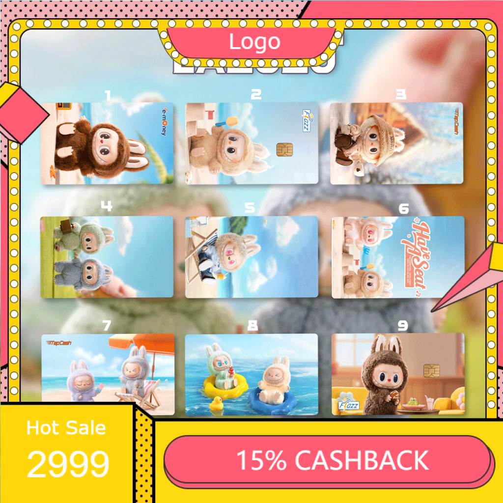 

KARTU ANIME Cetak Kartu Flazz BCA Gen2 Emoney Mandiri Brizzi BRI Tapcash BNI Design SPECIAL EDITION Labubu The Monsters Exciting Macaron series POP MART BONEKA LABUBU