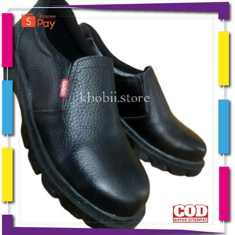 [PREMIUM ORIGINAL] Sepatu Safety Pria Sepatu Safety Boots Kickers Ujung Besi