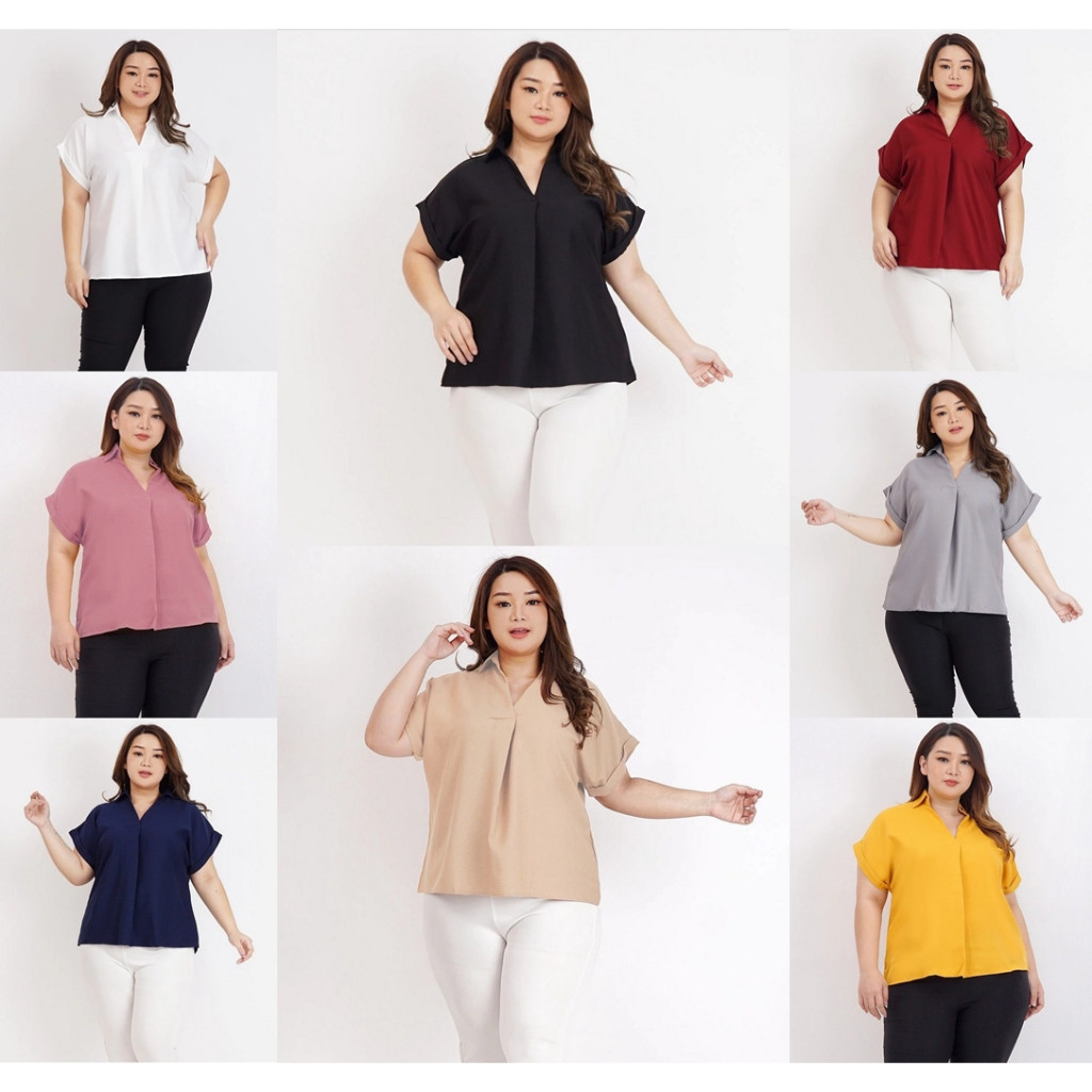 ABELZ.ID ATASAN BIGSIZE WANITA BLOUSE BIG SIZE JUMBO 05 XXL XXXL PREMIUM OVERSIZE BLUS BAJU HAMIL KE