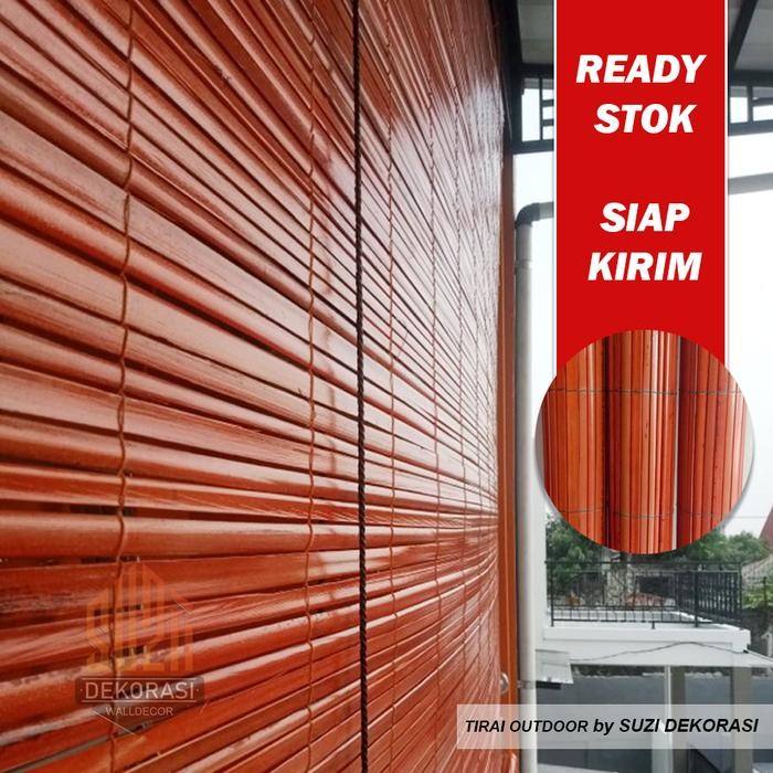 Tirai Bambu 2x2,5m anti tampias Kerai dan Gulungan. BERHADIAH suvenir - PLITUR, 2x2,5m